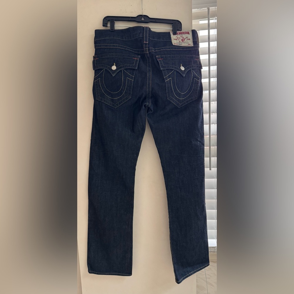 True Religion Men's Deep Indigo Straight Jeans